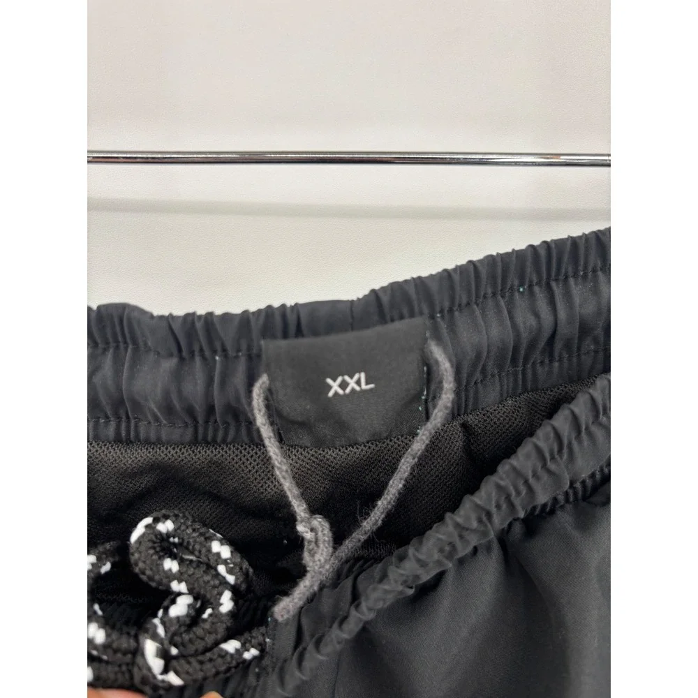 Hugo Boss Swim Shorts Mens XXL Black Silver Logo Stripe Trunks Beachwear‎